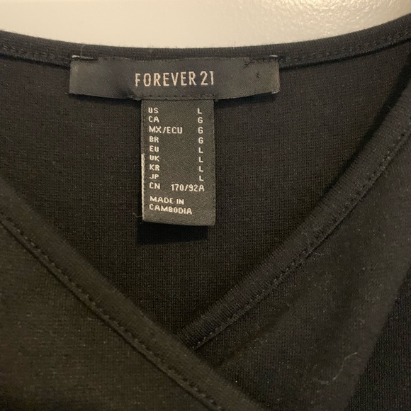 FOREVER 21 Rusche Black alittle Dress - Picture 2 of 7